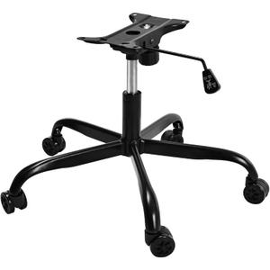 Frassie Office Gaming Chair Metal Base Replacement with Bottom Plate Stand Cylinder, 5 Wheels (Black)