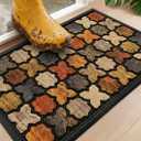 Welcome Mat for Front Door, Non-Slip, Floral, 17 x 29 in | Traps Dirt and Moisture, Absorbent Coarse Fibers, Fade Resistant, Low Profile, Waterproof Backing, Indoor and Outdoor Entry