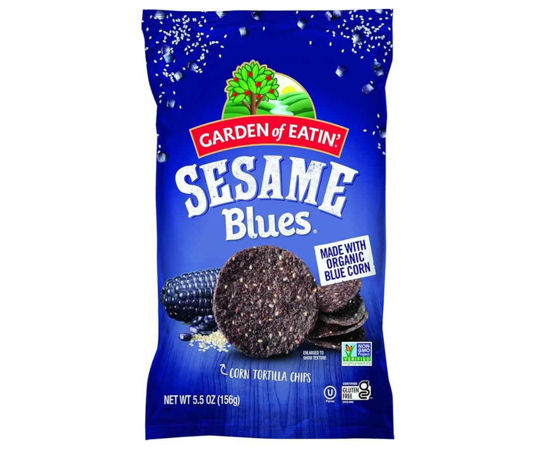 Garden of Eatin' Tortilla Chips, Sesame Blues, 5.5 oz (Pack of 12), Best By: 14 NOV 2025