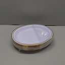 YOUBET 24PCS Oval Plastic Plates - 13 inch Super Strong White and Gold Disposable Platters, Heavy Duty Serving Trays for BBQ, Picnic, Party, Wedding