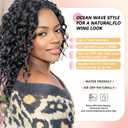 8 Packs Curly Crochet Hair for Women 18 Inch Omber Grey Short Pre Looped Ocean Wave Crochet Hair Deep Water Wave Twist Crochet Braids Synthetic Braiding Hair Extensions18 Inch,1B/Grey