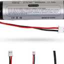 KBT 3.7V 3000mAh Rechargeable Li-ion Battery with JST 2.54 2Pin Plug, Charging Cable for Voice Power Amplifier, Speaker