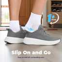 Men's Foot Shape Toe Box Running Shoes Comfortable Slip on Walking Shoes for Men Cushioned Athletic Tennis Shoes Men with Rubber Outsole (Dark Grey, 10.5)