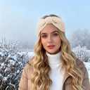 Knit Headband 3Pcs Warmer Ears Headband Braided Winter Hairband Winter Accessories for Women