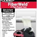 J-B Weld FiberWeld 2” Pipe Repair Cast 2x60 Inch - High Strength Adhesive Fiberglass Wrap - White (38260)
