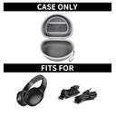 Headphone Case for Skullcandy Crusher/Hesh/Evo Wireless Over-Ear Bluetooth Earphones, for JLab JBuds Lux ANC, for TOZO HT3/HT2 Headphones and More Noise Cancelling Foldable Headset - Box Only (Grey)