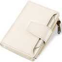 Airkit Small Wallet Women RFID Blocking Soft Leather Bifold Compact Card Holder Wallet for Women with Zipper Coin Pocket 4 ID Window