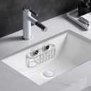 Sink Sponge Holder, Magnetic Kitchen Sink Caddy, 304 Stainless Steel Sink Brush Holder+Sponge Holder, Sink Drain Frame- Silver (Traceless suction cup)