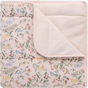100% Cotton Baby Blankets for Girls, 41"x 27.5" Reversible 2-Sided Nursery Bed Blankets, Soft and Breathable Toddler Blanket, Cozy Crib Comforter and Crib Blanket Nursery Gift Set Newborn Essentials