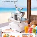 VEVOR Commercial Ice Crusher 661LBS/H, 350W Electric Snow Cone Machine with 4 Blades, 2000RPM Stainless Steel Shaved Ice Machine with 11 Gal Crushed-Ice Box, for Family Restaurants Bars, Silver