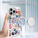 Cases for iPhone 14 Pro Max,Compatible with MagSafe,Classic Clear Shockproof Protection Magnetic Phone Case - Collage European Disco