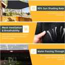 90% Shade Cloth for Garden 10 x 10 FT Outdoor Sun Shade Cover for Pergola Patio Plants Greenhouse Chicken Coop Easier to Hang Net Cover (Black)
