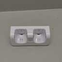 Remote Controller Charger for Wii/Wii U with 2 Pack 2800mAh Rechargeable Battery Pack, 2 Port Charging Station for Wii Controller, Remotes are not Included (5.1 * 2.3 inches, White)