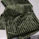 TangDepot, Set of 2 Soft Plush Velvet Big Striped Corduroy Solid Decorative Throw Pillow Covers, Euro Shams, European Pillow Covers - (26"x26" 2 Pieces, A74 Very Dark Green)