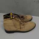 Women's Suede Side Zipper Ankle Boots with beads Casual Round Toe Low Block heel Lace-Up Walking Booties for Work Daily Party Dating, Size 43