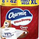 Charmin Ultra Strong Clean Touch Toilet Paper, 6 Family Mega XL Rolls = 42 Regular Rolls