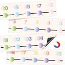 29 Pieces Pastel Magnetic Number Line Bulletin Board Border for Classroom Wall Decoration, -20 to 120 Math Posters Learning Supplies for Back to School