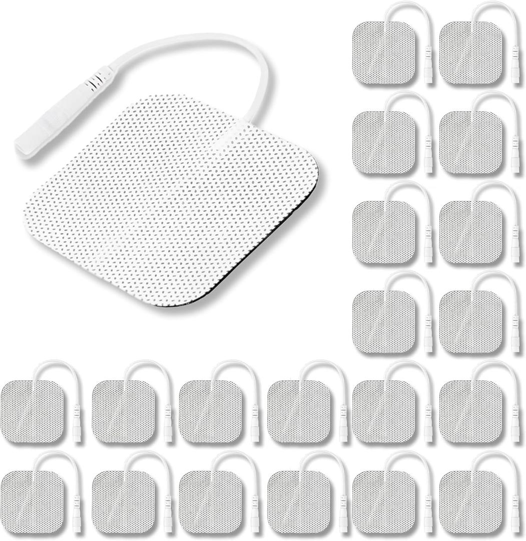 Syrtenty Tens Unit Electrodes Pads 2x2 20 Pcs Replacement Pads Electrode Patches for Electrotherapy