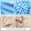 Beach Shelter Umbrella Premiere UPF 50+ Umbrella Shelter for Sun and Rain Protection for Adult (10-Foot,Blue Stripe)