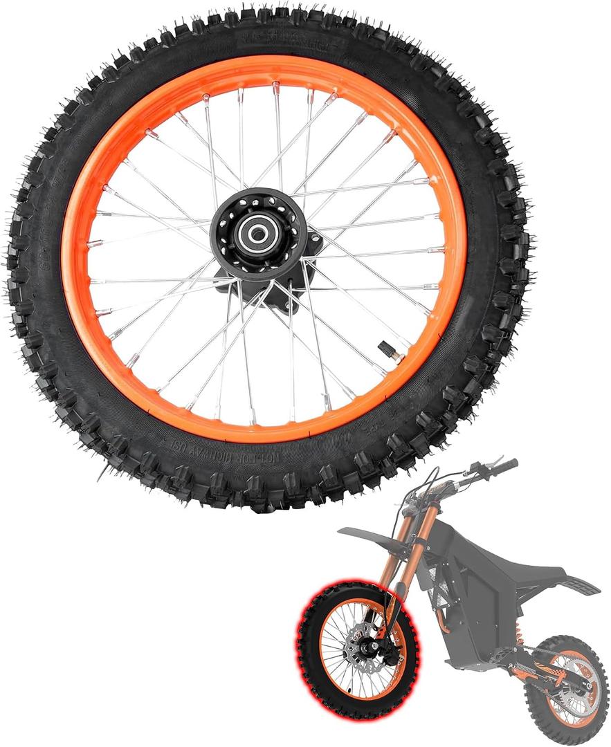 14'' E-Bike Front Wheel Outer Tire for Tuttio Soleil01 Electric-Dirt-Bike, Front Wheel