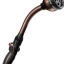 RESTMO Watering Wand, Heavy Duty Metal Garden Hose Wand with Thumb Flow Control, 15-Inch Long Hose Nozzle Sprayer with 10 Spray Patterns, Ideal to Water Hanging Baskets and Shrubs, Oil Rubbed Bronze