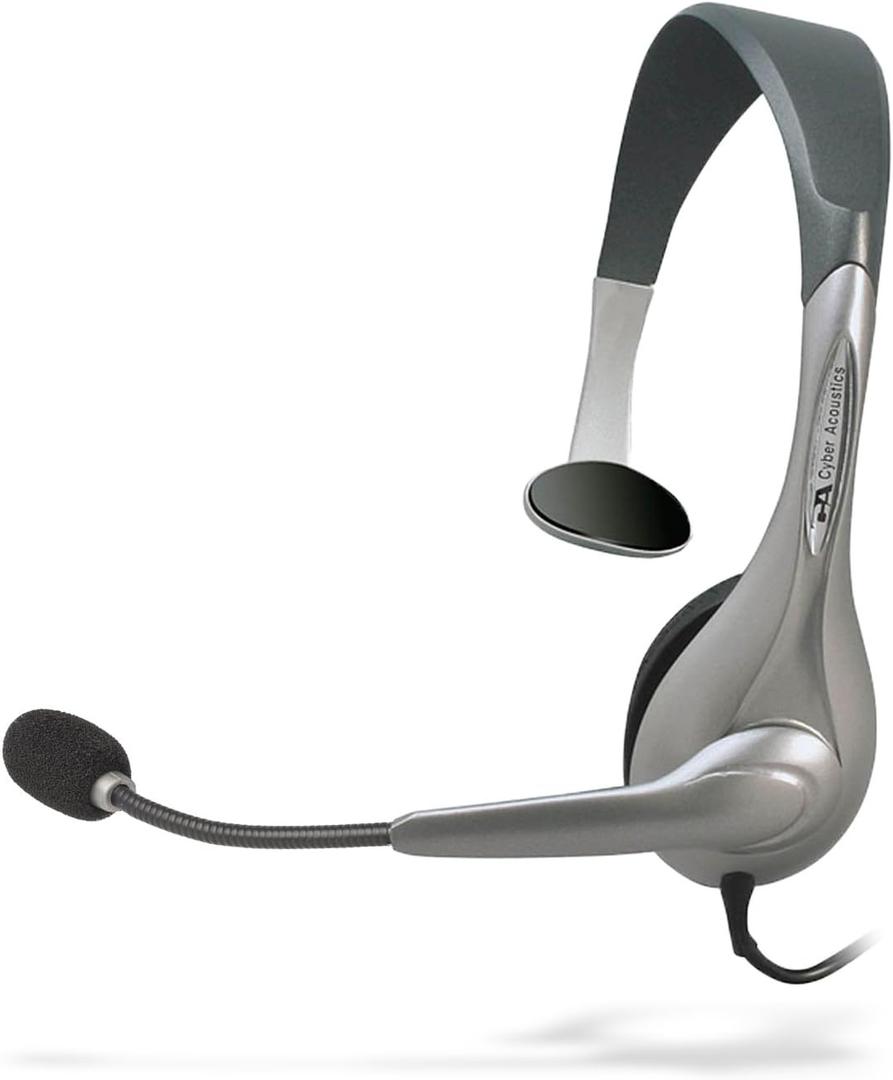 Cyber Acoustics USB Mono AC-840 Headset, Headphone with microphone, Great for Education, Office and Call Centers (AC-840)