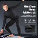 Niksa Men Wetsuit 3/2mm, SBR Neoprene Full Wet Suit YKK Back Zip for Surfing Swimming Diving Water Sports XX-Large