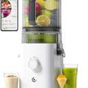 Juicer Machines, 3-in-1 Cold Press Juicer with 6.5" Large Feed Chute for Whole Fruits & Vegetables, 100oz Large Capacity for Family Use, Easy to Clean, White