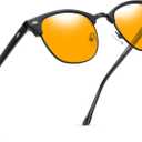 Blue Light Blocking Glasses Anti Eyestrain Computer Gaming Glasses | Vintage Half Frame UV Clear Lens for Women Men