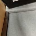 DUMOS Dining Chairs Set of 2, Modern PU Kitchen Table Chairs with Wooden Legs and Padded Seat for Dining Room/Kitchen/Living Room/Restaurant, Light Grey, 2 Pack