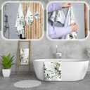 Preboun 3 Pack Sage Green Eucalyptus Bathroom Towels Set Spring Leaves Hand Towels Spring Floral Bath Decor Green Plant Dish Absorbent Fingertip Wash Cloth for Kitchen Bathroom Gym Spa Home