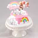 LaVenty Pink On Cloud 9 Cake Decoration On Cloud 9 Birthday Cake Topper 9th Birthday Cake Decoration 9th Bday Party Supplies Clouds Cake Toppers