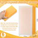 Gisafai 6 Pcs Drywall Wet Sanding Sponge 9 x 4.5 x 3.1 Inch Washable Reusable Drywall Sanding Blocks for Smoothing and Finishing Surfaces Tools Wiping dust