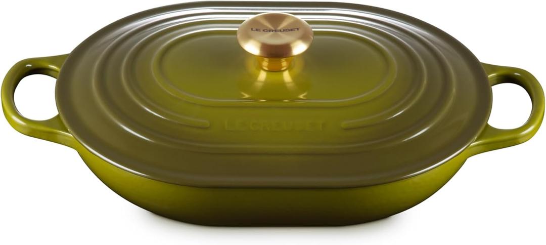 Le Creuset Enameled Cast Iron Signature Oval Casserole, 3.75 qt., Olive