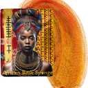 AFRIKI African Net Sponge  Exfoliating Body Scrubber, Black Owned & Rooted in Africa, All Skin Types | 45 in Long (Mustard)