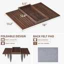 LOVYANXUE Couch Arm Tray, Anti-Falling Bamboo Sofa Arm Tray Table, Foldable & Portable Armrest Tray Cup Holder Side Table for Drinks, Coffee, Phone, Snacks, Remote