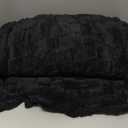 NEWCOSPLAY Super Soft Queen Blanket Black Premium Silky Flannel Fleece 3D Checkered Lightweight Bed Blanket All Season Use (Black Checkered, Queen(90"x90"))