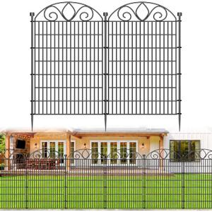 No Dig Garden Fence, Outdoor Dog Fence for Yard, 48 in, 10 Panels