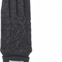 BRUCERIVER Womens Winter Touchscreen Knit Glove With Thinsulate Lining Cabel design Rib Cuff (Black)
