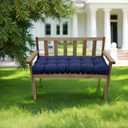 Indoor/Outdoor Bench Cushion, Garden Loveseat Cushion, Swing Seat Cushion,Thicken Patio Bench Soft Rocking Chairs Pad for Lounger Garden Furniture Patio Loveseat Bench (Navy Blue, 39.3x19.6)