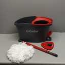 O-Cedar EasyWring Microfiber Spin Mop, Bucket Floor Cleaning System, Red, Gray, Standard