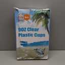 Turbo Bee 300 Pack 9oz Clear Plastic Cups,Disposable Crystal Drinking Cups,PET Plastic Party Cups for Wine,Juice,Iced Coffee and Cold Drinks