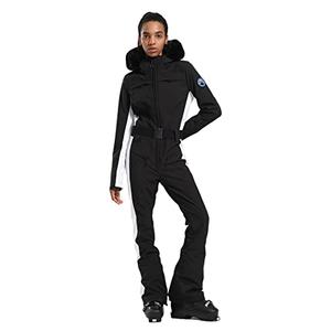 GSOU SNOW Ski Suit Womens One Piece Snowsuit Snowboard Jacket Slim Snow Jumpsuit Ski Outfit Waterproof Windproof for Winter Sports, Medium