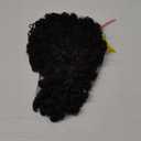 SuyiIRL Afro Puff Drawstring Ponytail with Bangs Drawstring Ponytail for Black Women Kinky Curly Hair Clip in Bangs Short Ponytail Extensions Updo Hairpieces Natural Hair Ponytail (2#)