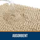 OLANLY Bathroom Rugs 35x24, Extra Soft Absorbent Chenille Bath Rugs, Rubber Backing Quick Dry, Machine Washable Bath Mats for Bathroom Floor, Tub and Shower, Home Decor Accessories, Beige
