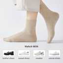 J-BOX Crew Socks for Women Casual Cotton Socks Soft Breathable Dress Socks 10 Pairs (6-9, White 2+khaki 2+brown 3+camel 3)