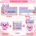 Jumlys Valentines Day Cards for Kids School, 24 Packs Axolotl Squeeze Toys, Valentine Day Party Favors for Boys Girls, Ideal Exchange Cards for Classroom