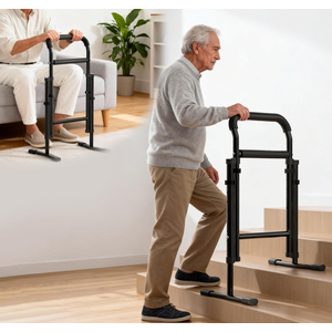Stair Climbing Aid Cane for Seniors – Height & Width Adjustable, Lightweight Portable, SlipResistant Sturdy | Fits Standard Steps 300lbs | Stair Aid Cane for Elderly, Sore Knees, &PostSurgery