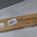 KAMANINA 1 Inch Curtain Rod Telescoping Single Drapery Rod 36 to 72 Inches (3-6 Feet), Black Curtain Rods for Windows 24 to 68 Inches, Netted Texture Finials