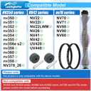 Roller Brush Replacement for Shark Navigator Lift Away NV350,NV352,NV353,NV360,NV356E,NV42,NV80,UV420,NV70,NV41,NV71,NV90,NV22 Series Upright Vacuum1 Roller Brush + 2 Belts + 2 Wheels